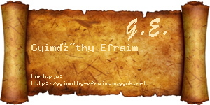 Gyimóthy Efraim névjegykártya